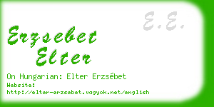 erzsebet elter business card